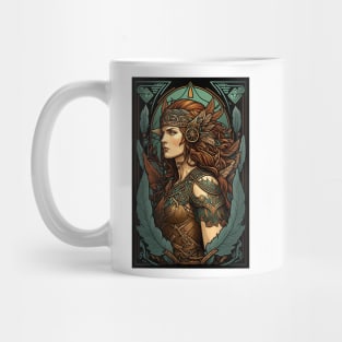 Amazonian Warrior - Art Nouveau Style Mug